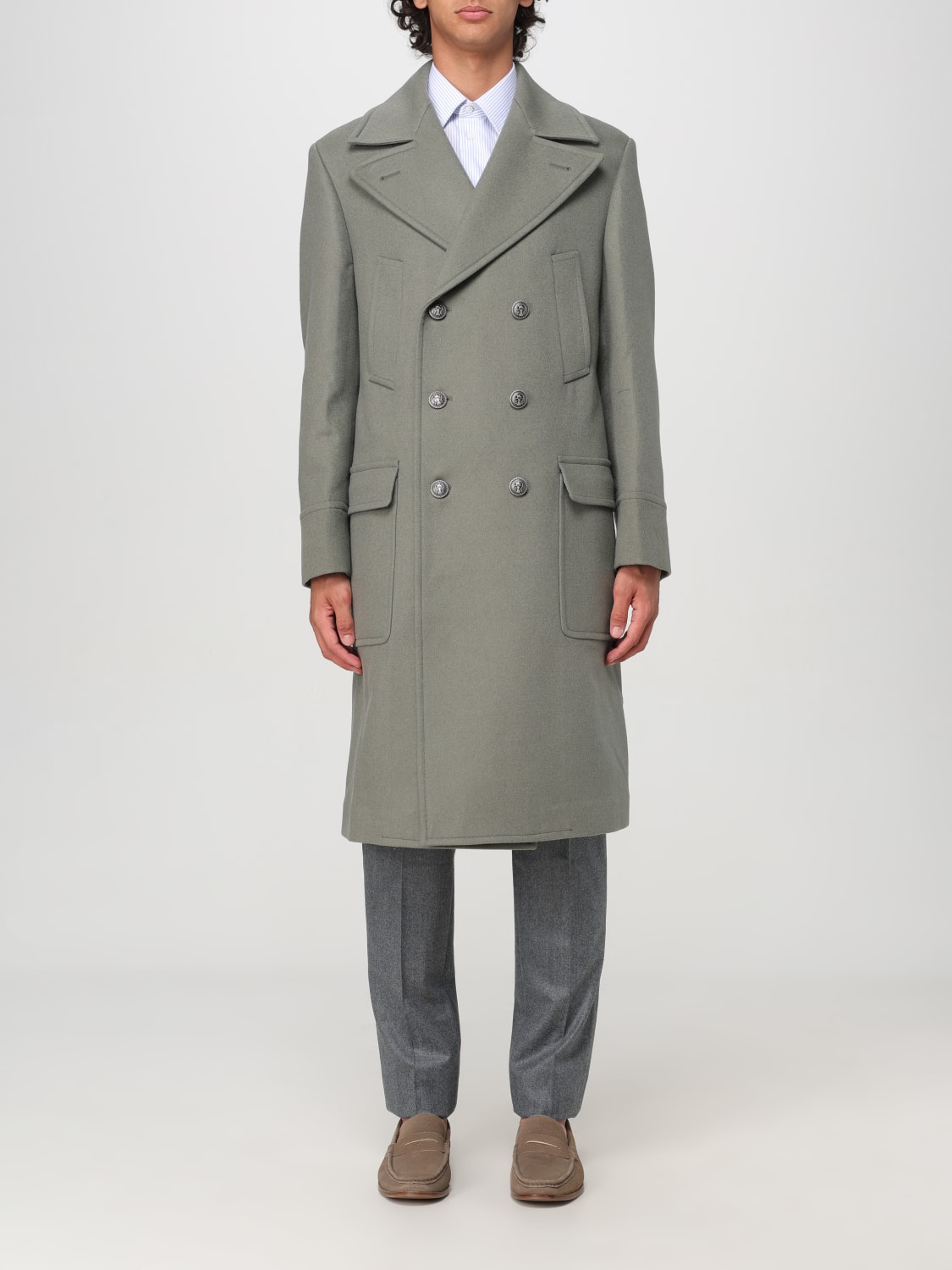 BRUNELLO CUCINELLI COAT: Trench coat men Brunello Cucinelli, Green - Img 1