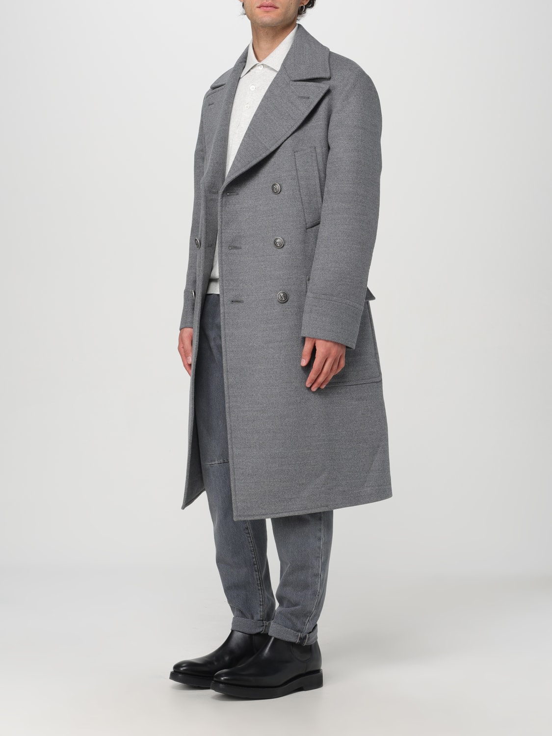 BRUNELLO CUCINELLI COAT: Trench coat men Brunello Cucinelli, Grey - Img 4