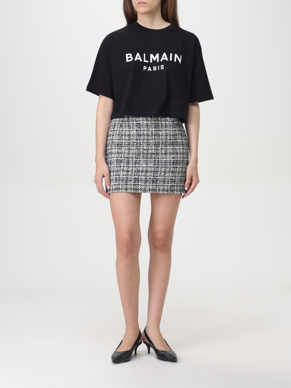 BALMAIN T-SHIRT: T-shirt damen Balmain, Schwarz - Img 2