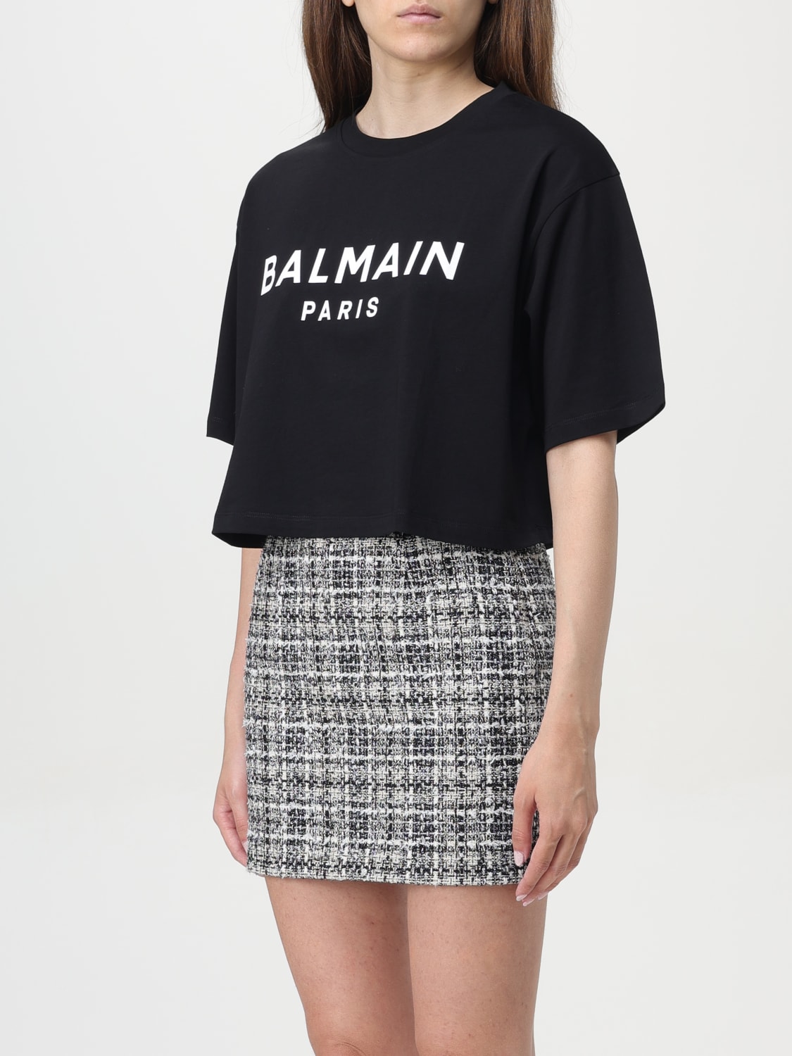 BALMAIN T-SHIRT: T-shirt damen Balmain, Schwarz - Img 4