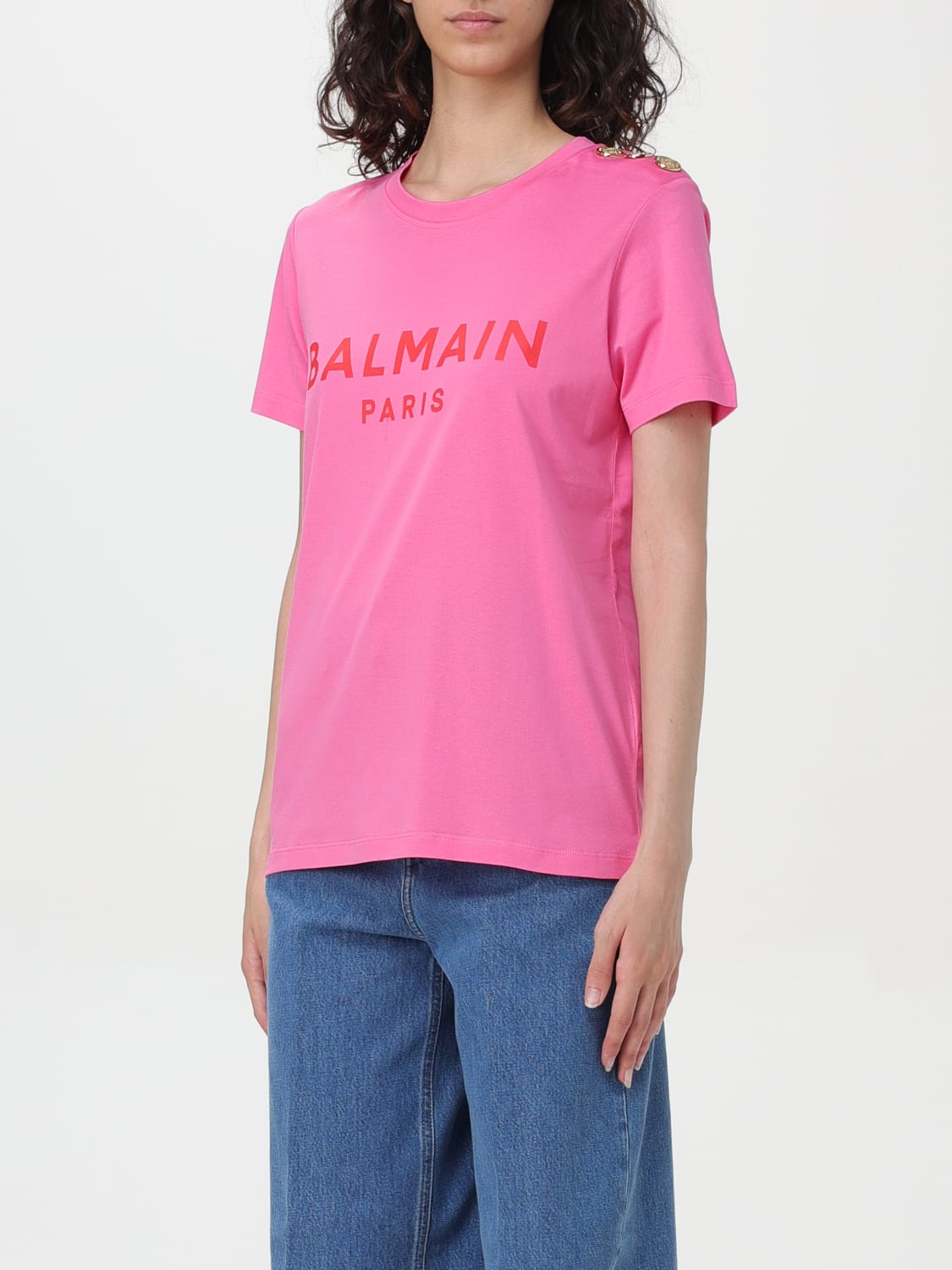 BALMAIN Tシャツ: Tシャツ レディース Balmain, フューシャ - Img 3