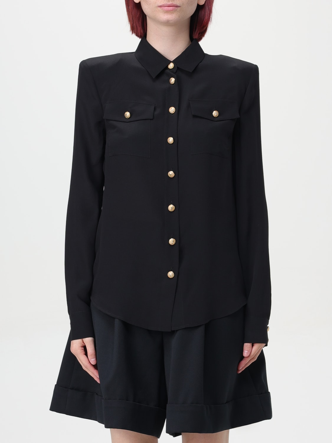 BALMAIN SHIRT: Top woman Balmain, Black - Img 1