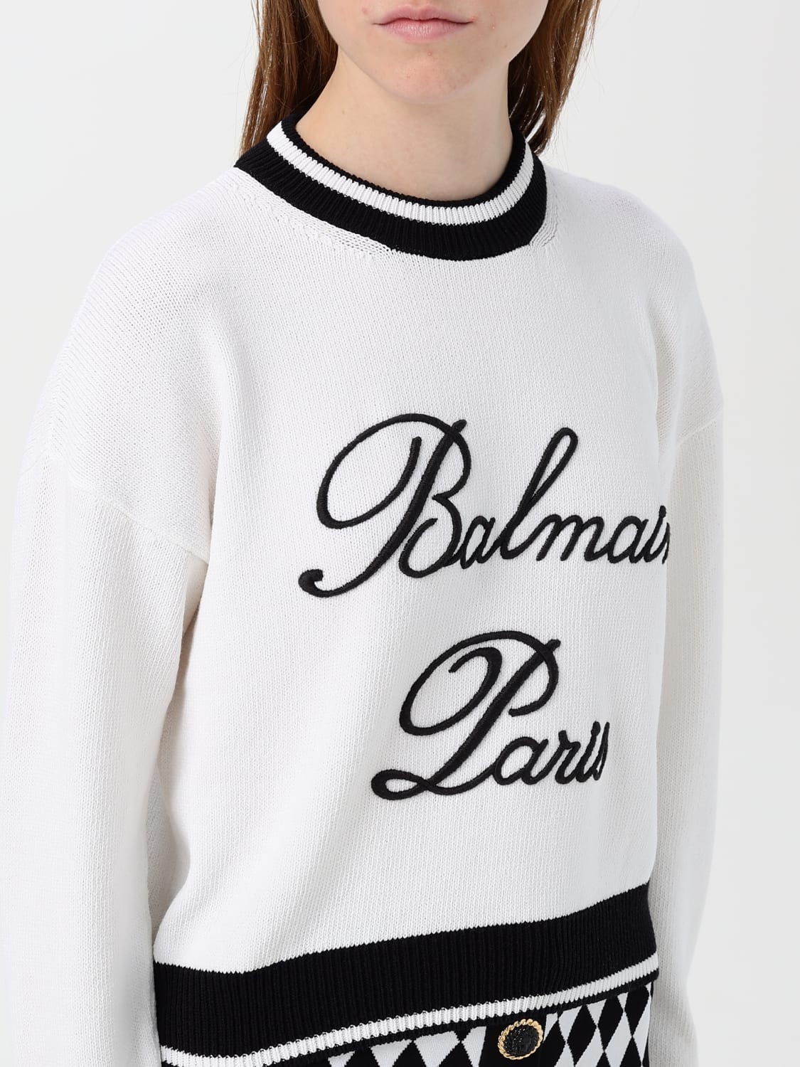 Balmain sweater white best sale