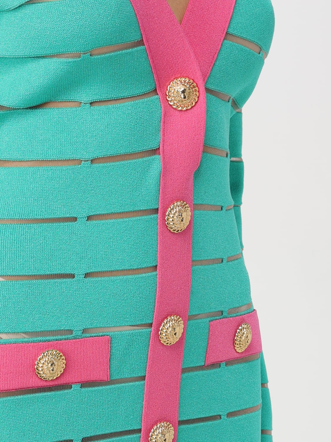 BALMAIN DRESS: Dress woman Balmain, Green - Img 4