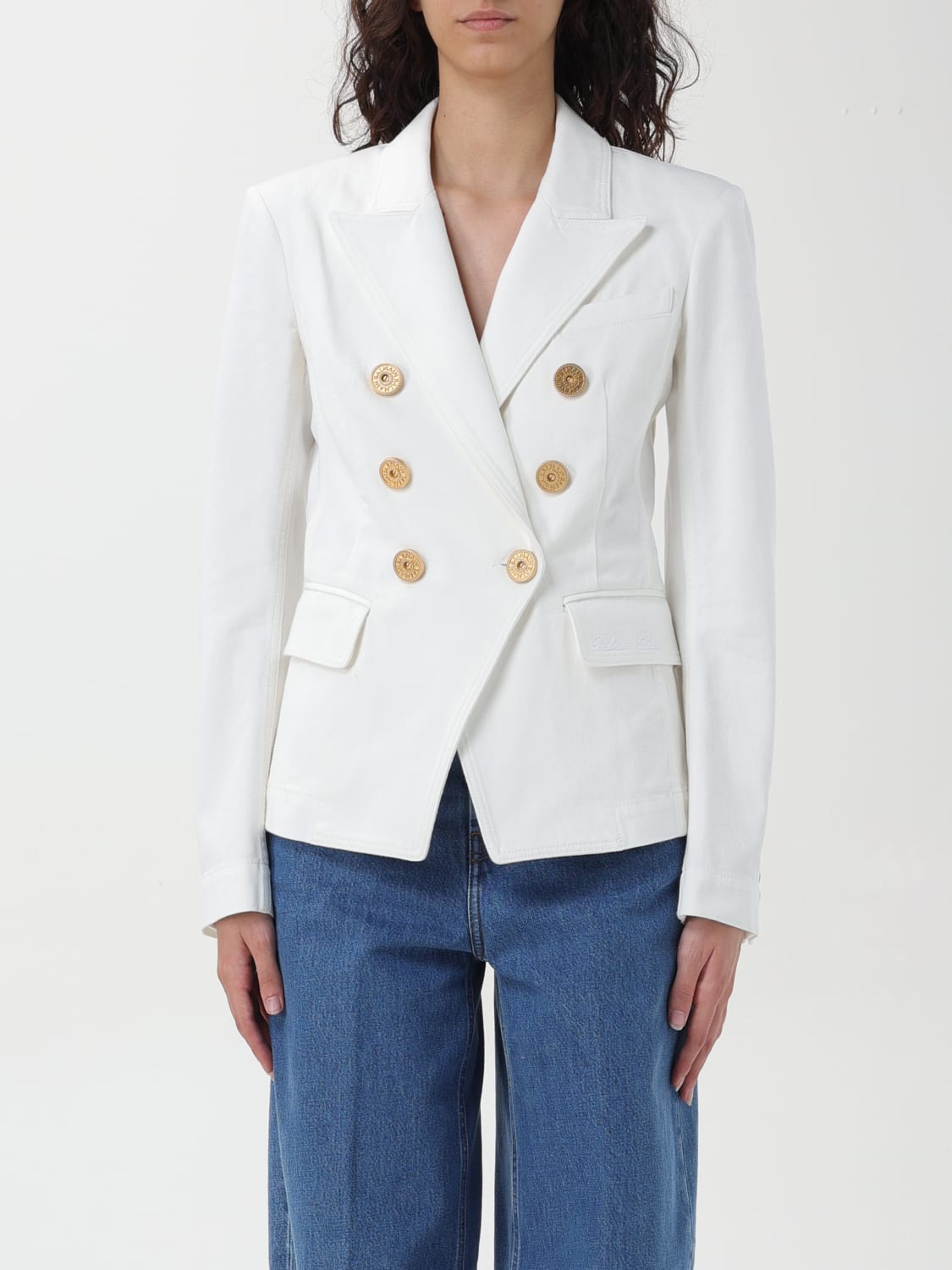 BALMAIN Veste femme Blanc Blazer Balmain DF1SG170DB69 en ligne sur GIGLIO.COM