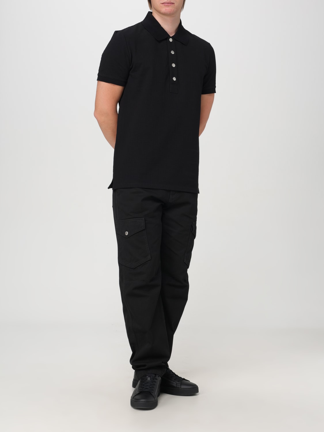 BALMAIN POLO SHIRT: Polo shirt men Balmain, Black - Img 2