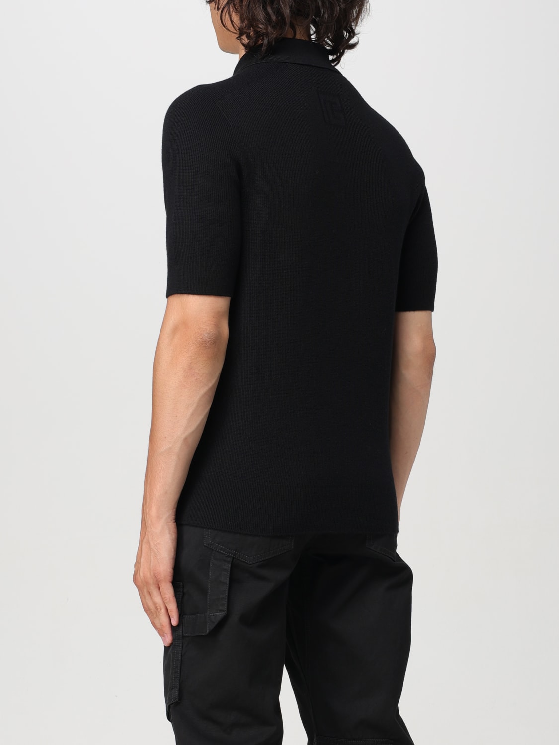 BALMAIN POLO SHIRT: Polo shirt men Balmain, Black - Img 3