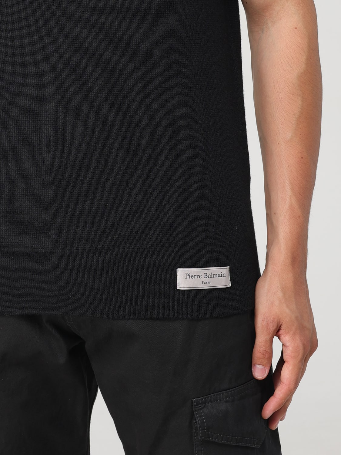 BALMAIN POLO SHIRT: Polo shirt men Balmain, Black - Img 5