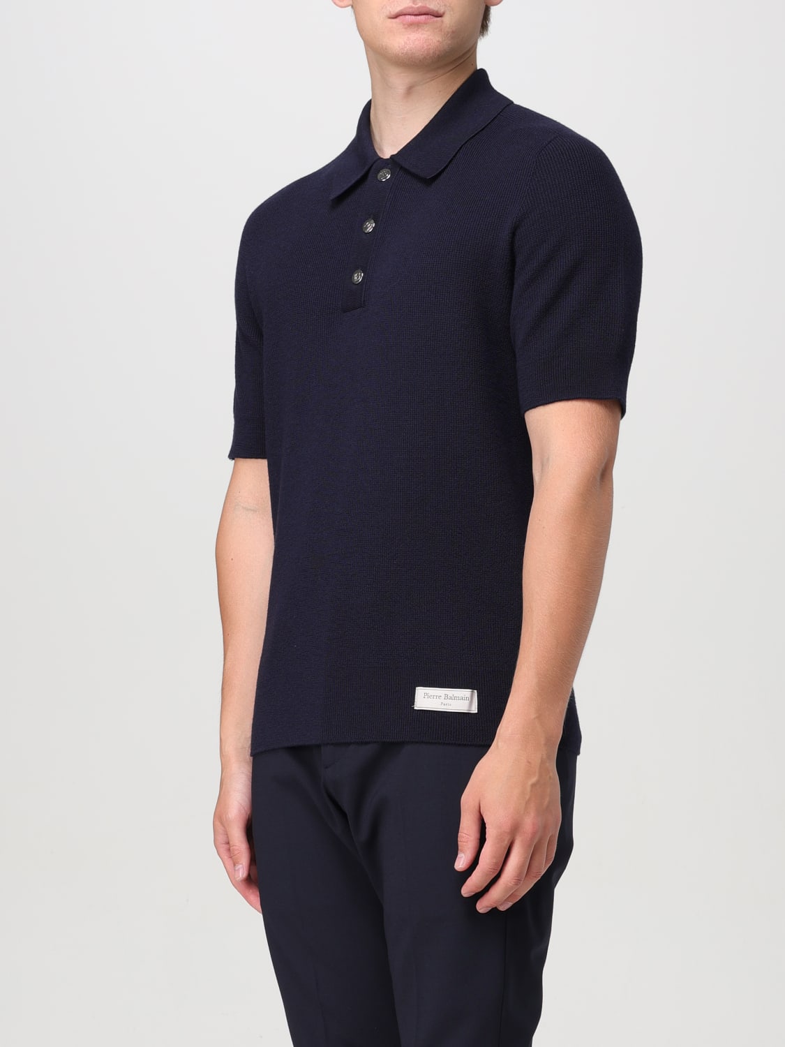 BALMAIN POLO SHIRT: Polo shirt men Balmain, Blue - Img 4