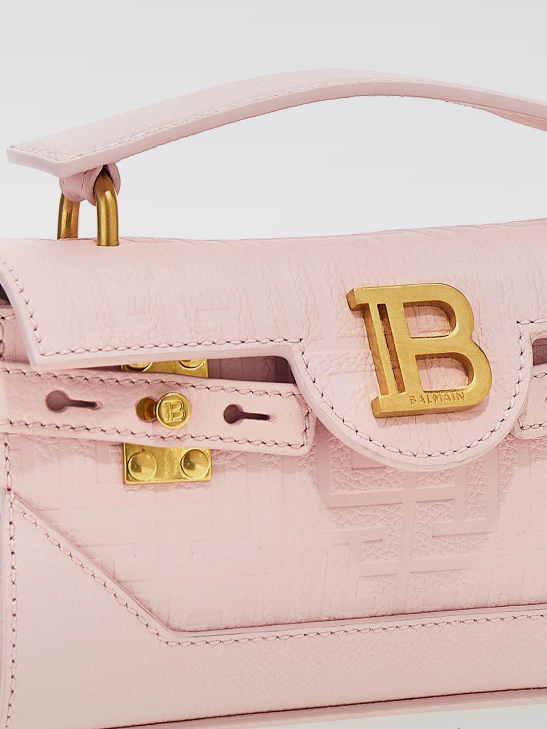 BALMAIN MINI BAG: Shoulder bag woman Balmain, Pink - Img 3