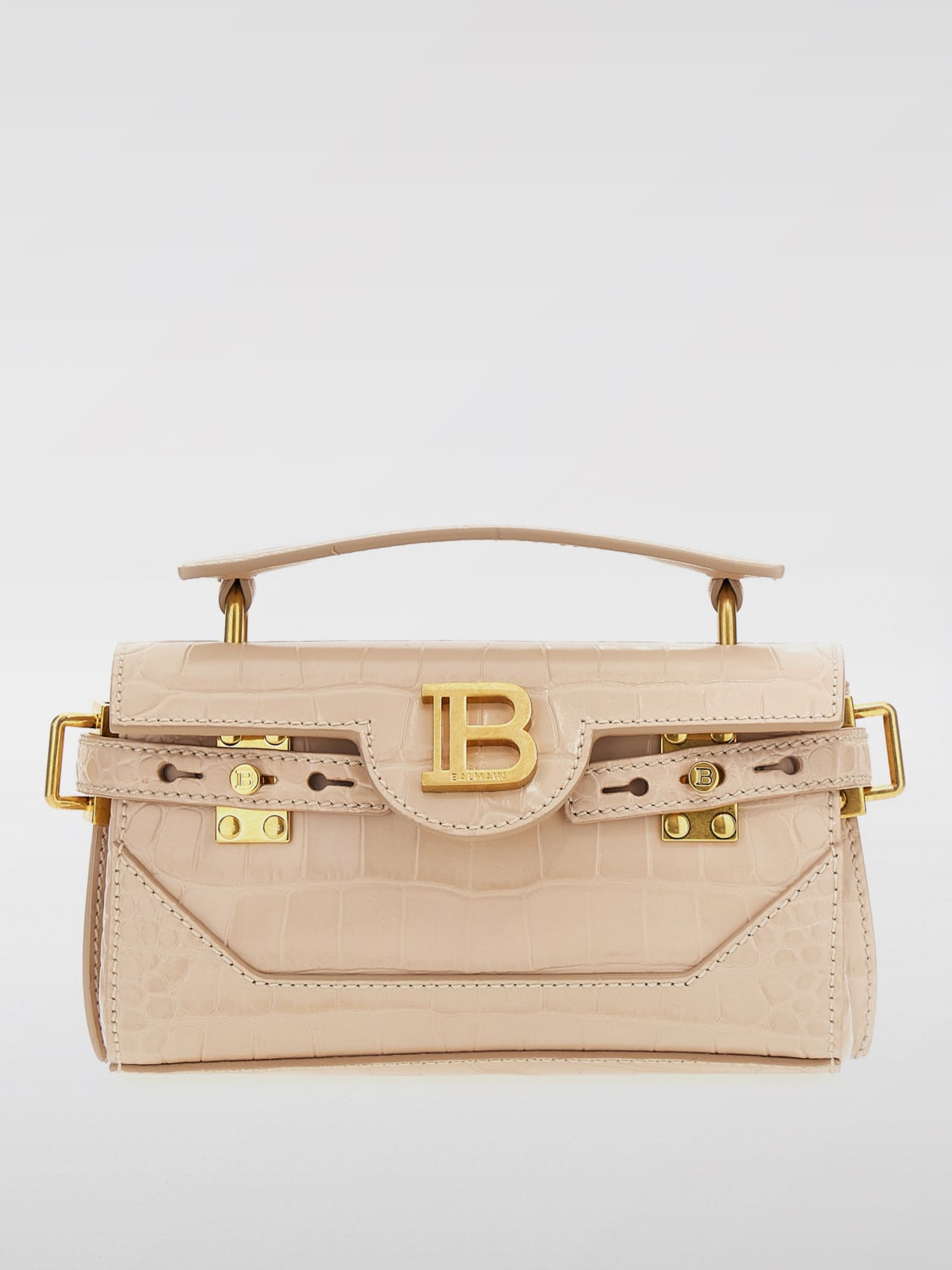 BALMAIN MINI BAG: Shoulder bag woman Balmain, Beige - Img 1