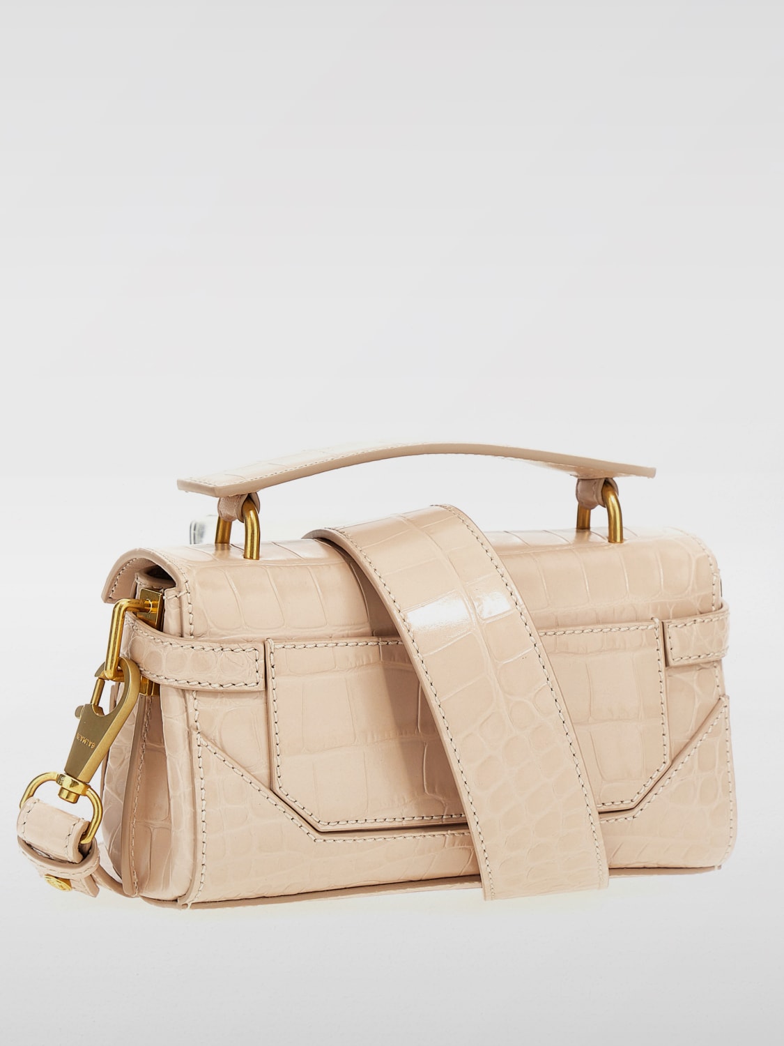 BALMAIN MINI BAG: Shoulder bag woman Balmain, Beige - Img 2