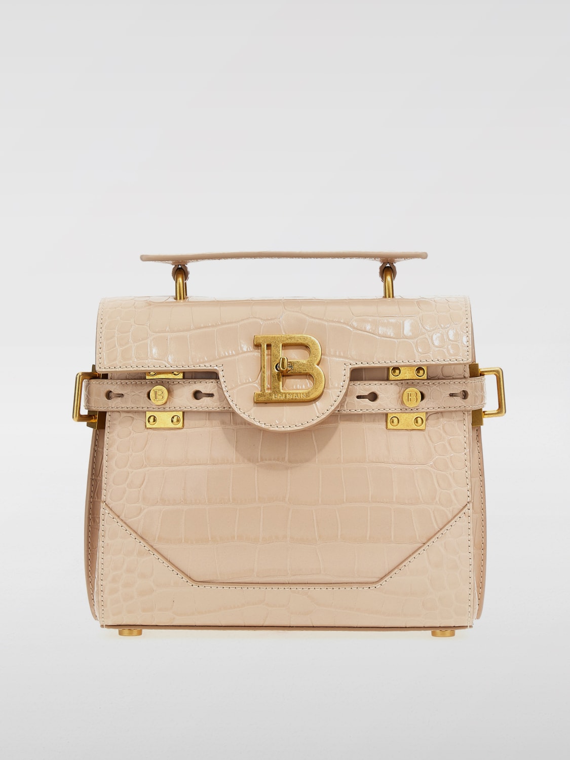 Giglio Borsa B-Buzz 23 Balmain in pelle stampa cocco