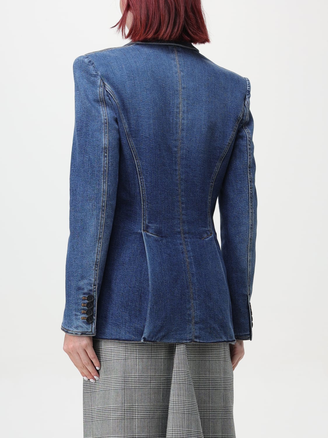 ALEXANDER MCQUEEN BLAZER: Jacke damen Alexander McQueen, Blau - Img 3