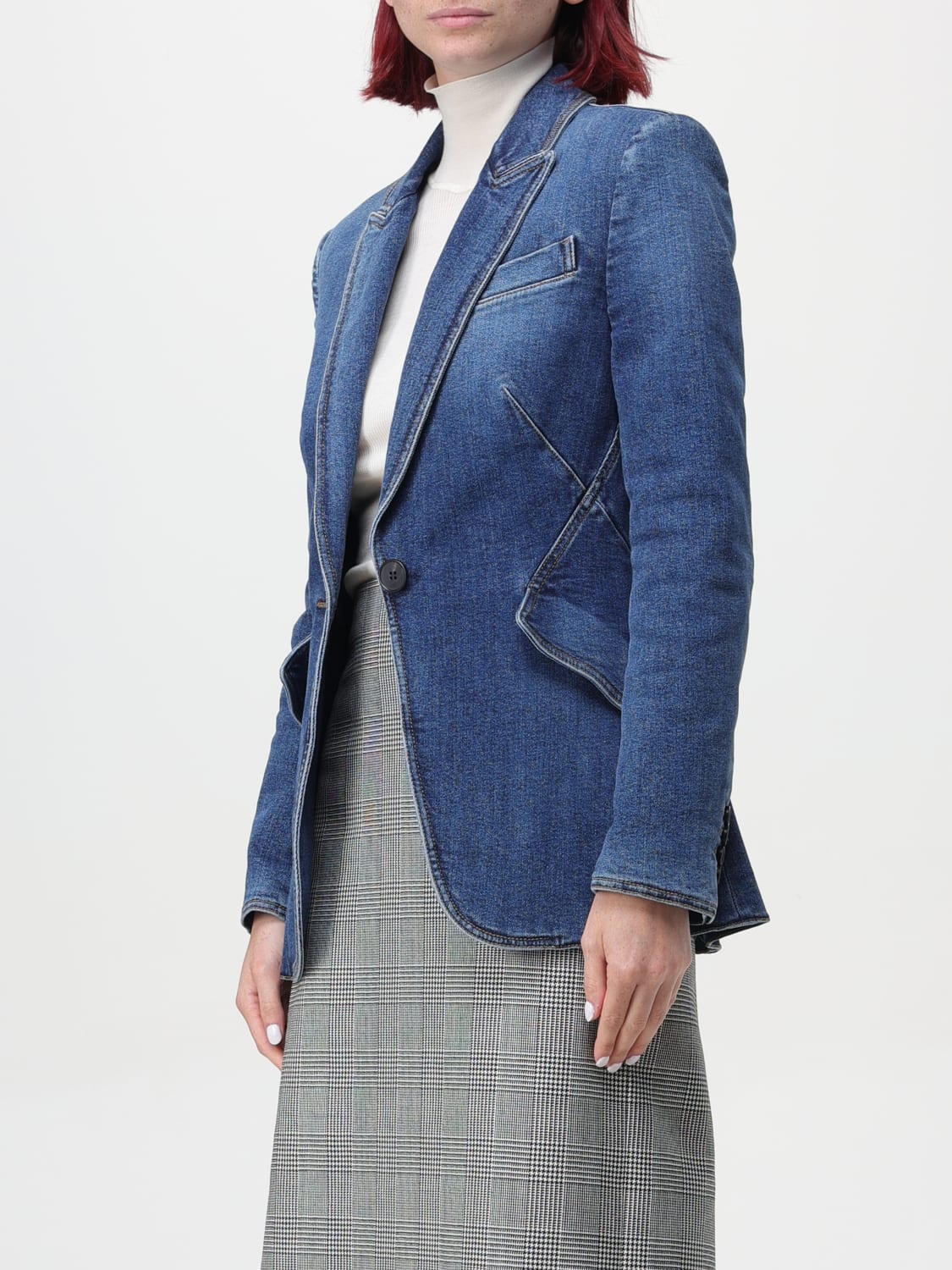 ALEXANDER MCQUEEN BLAZER: Jacke damen Alexander McQueen, Blau - Img 4