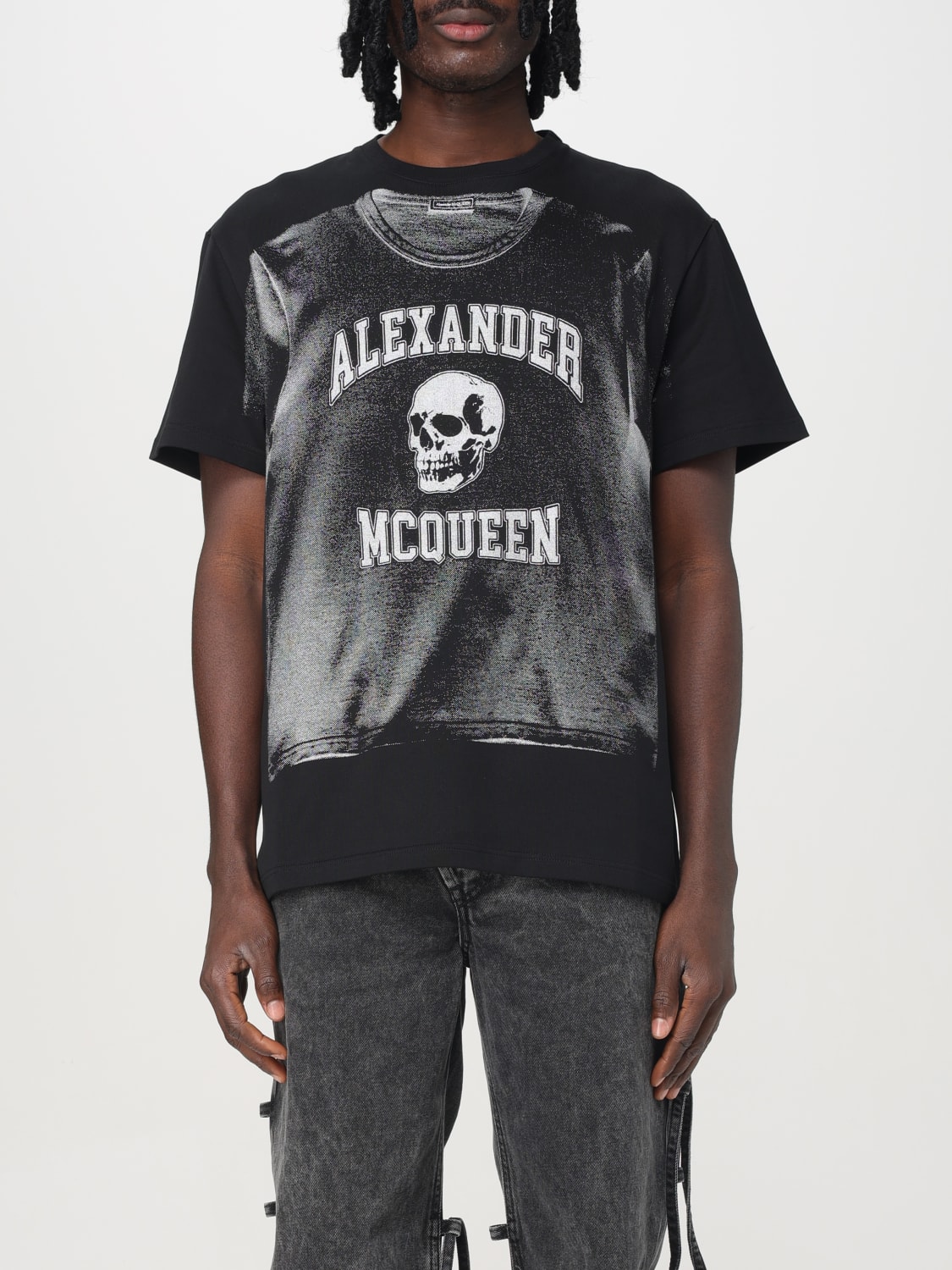MCQUEEN T-SHIRT: T-shirt men McQueen, Black - Img 1