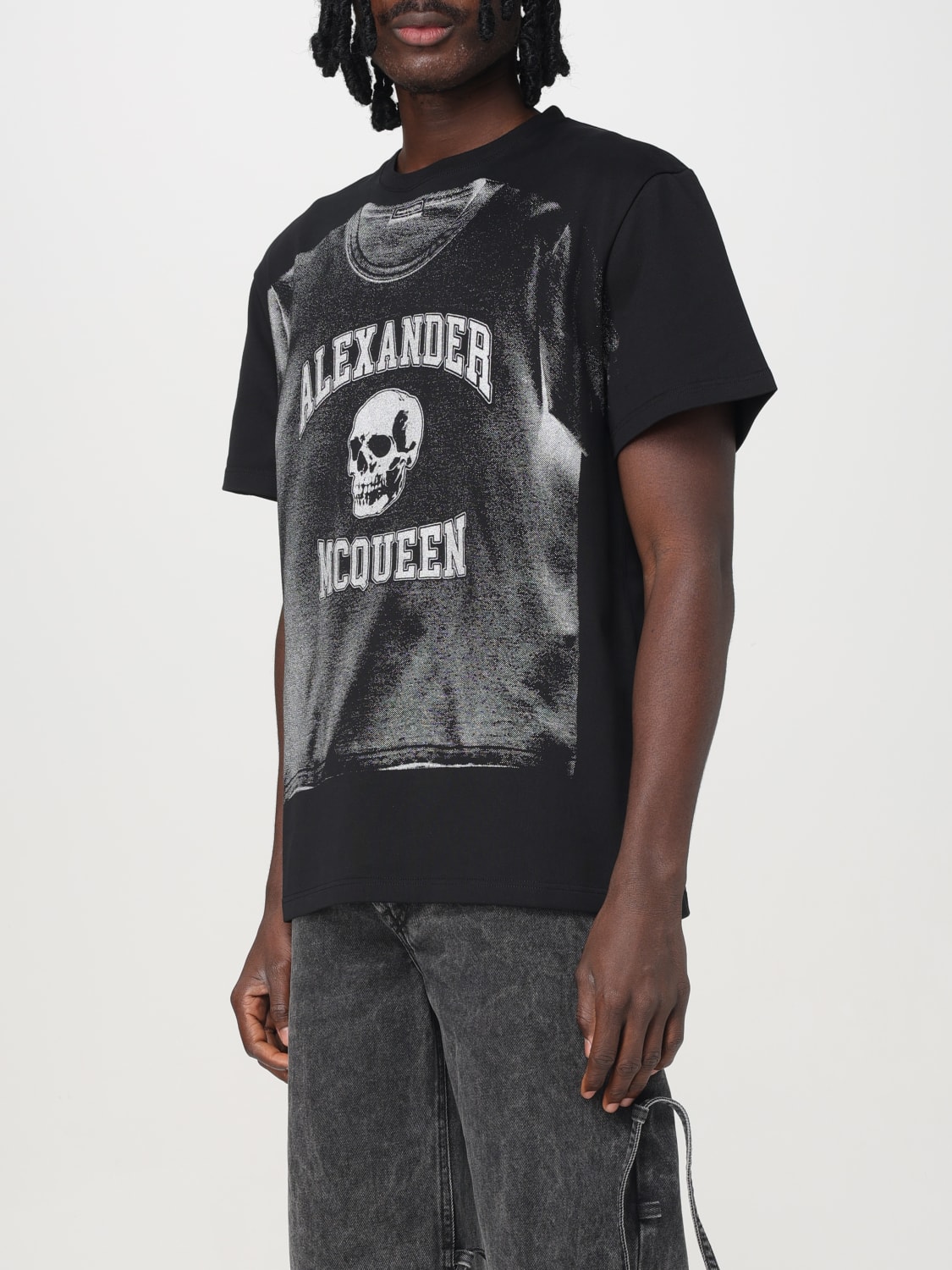 MCQUEEN T-SHIRT: T-shirt men McQueen, Black - Img 4