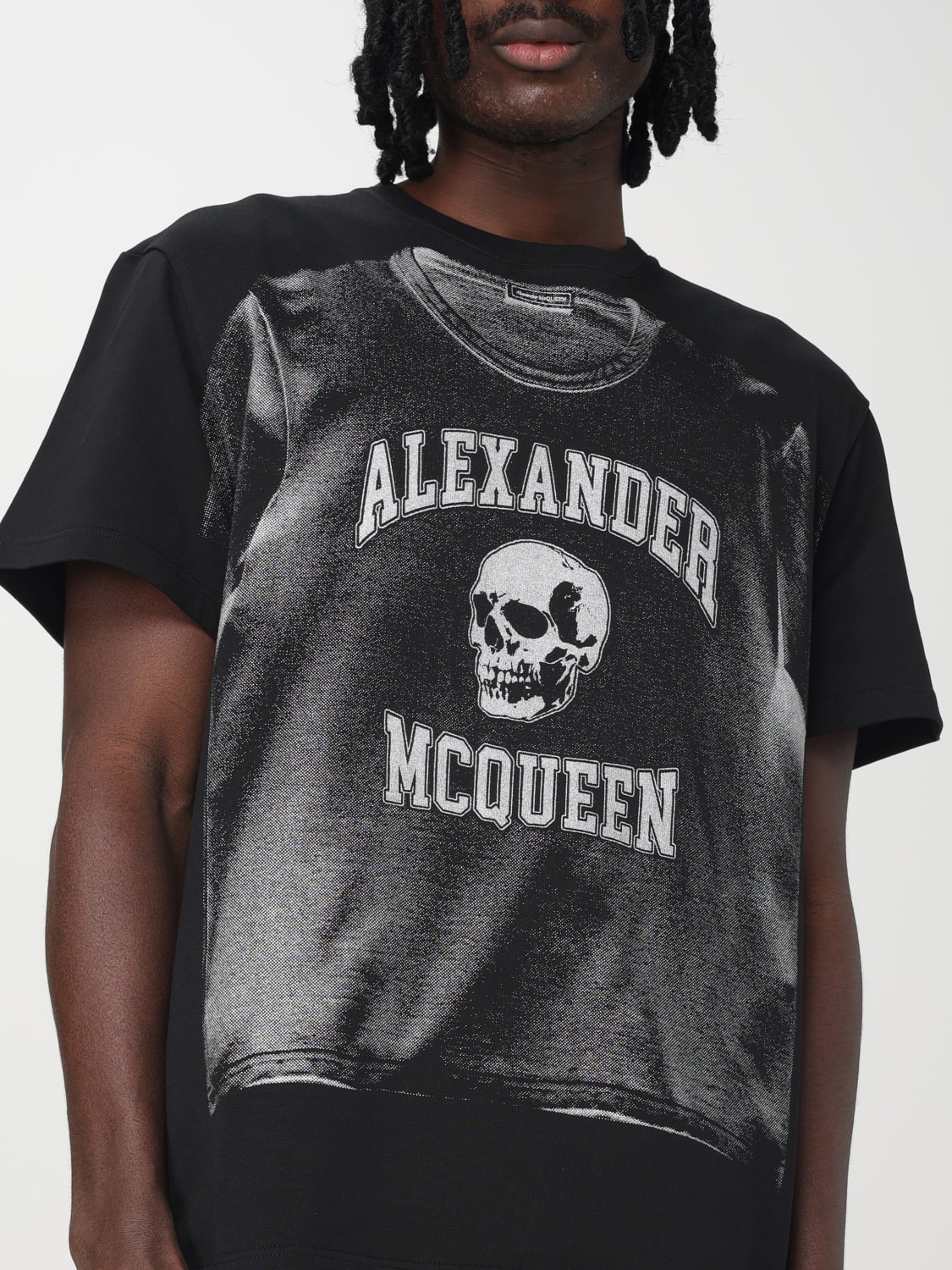 MCQUEEN T-SHIRT: T-shirt men McQueen, Black - Img 5