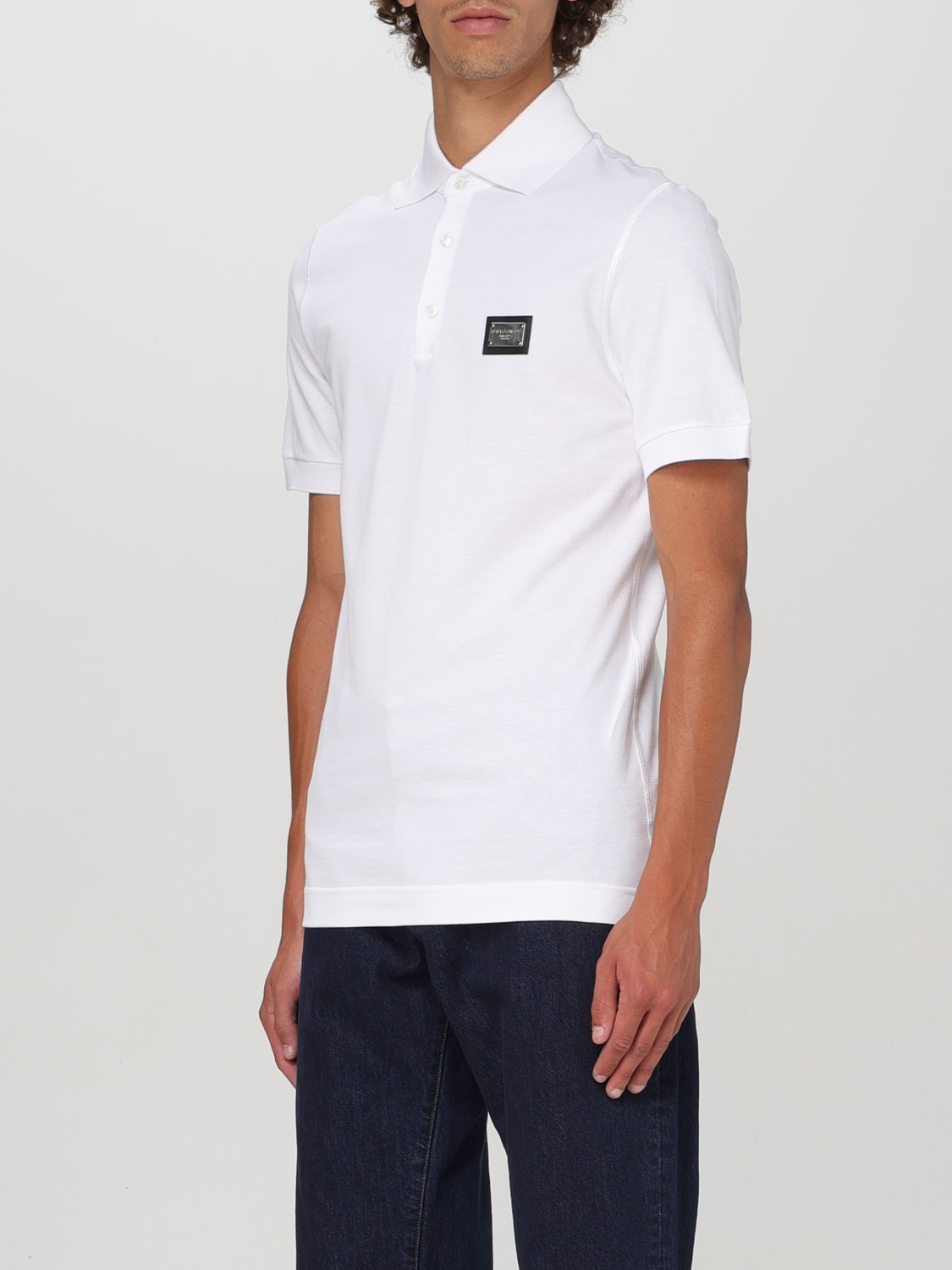 DOLCE & GABBANA POLO SHIRT: Polo shirt men Dolce & Gabbana, White - Img 4