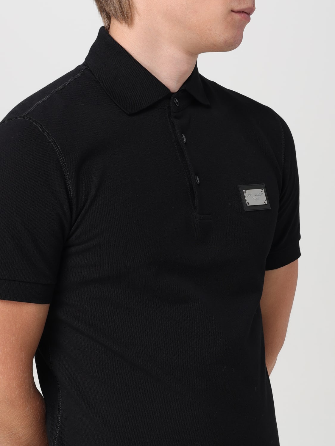 DOLCE & GABBANA POLO SHIRT: Polo shirt men Dolce & Gabbana, Black - Img 5