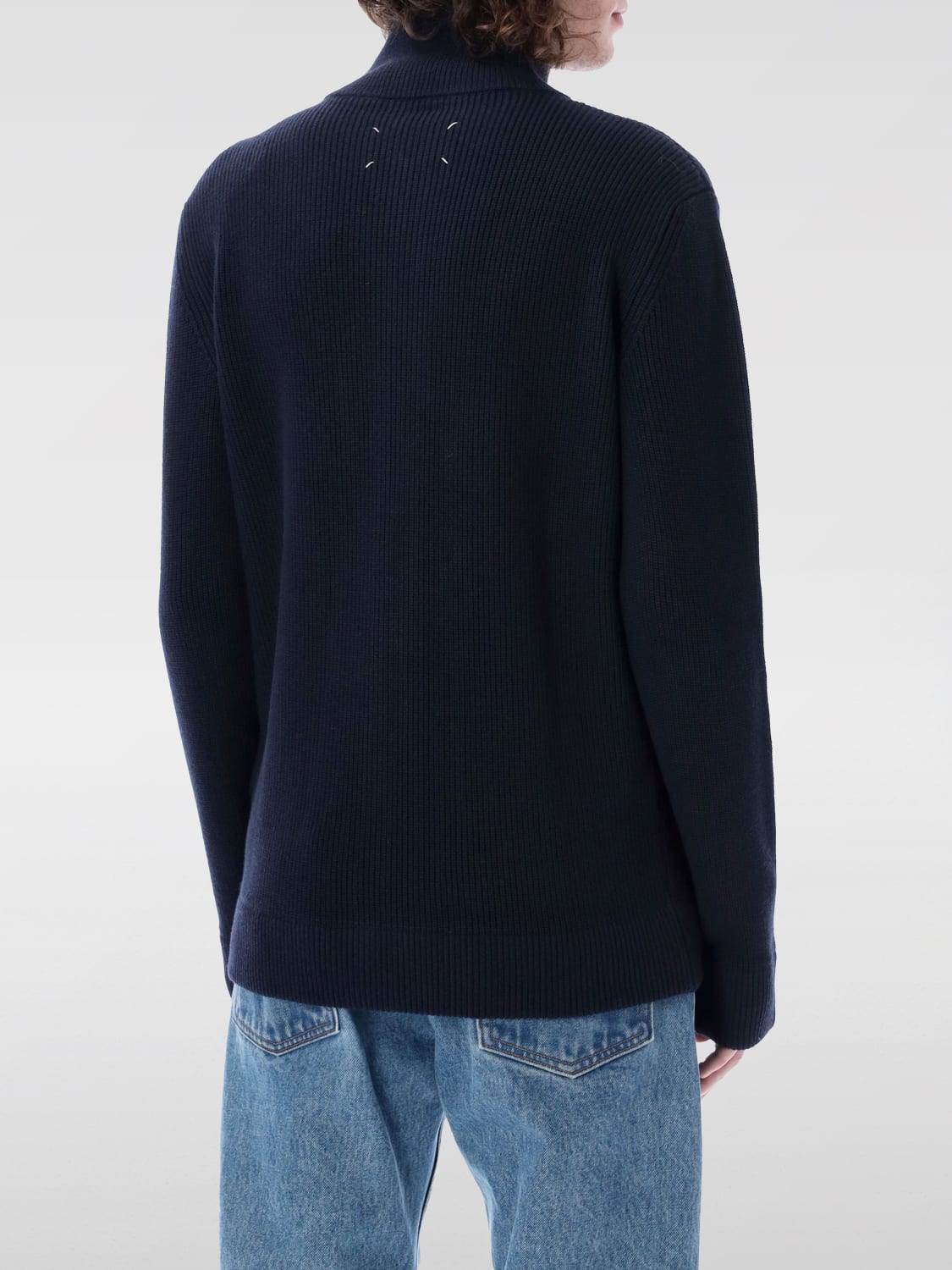 MAISON MARGIELA CARDIGAN: Maison Margiela men's cardigan, Blue - Img 3