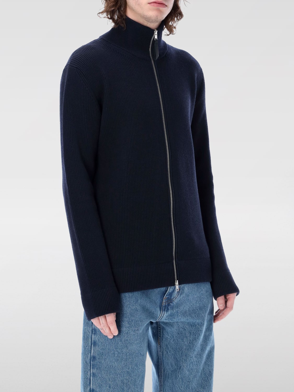 MAISON MARGIELA CARDIGAN: Maison Margiela men's cardigan, Blue - Img 4