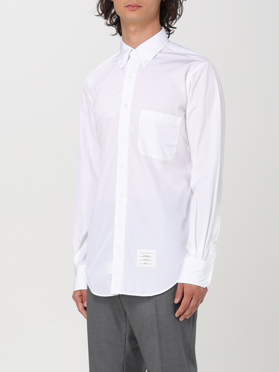 THOM BROWNE CAMICIA: Camicia Thom Browne in popeline di cotone , Bianco - Img 4