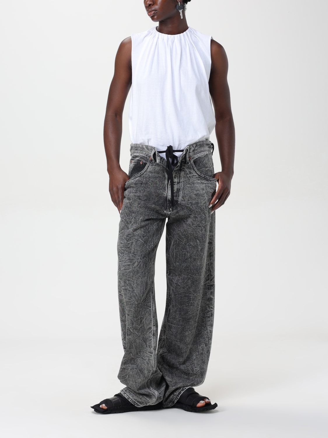 MM6 MAISON MARGIELA JEANS: Jeans woman Mm6 Maison Margiela, Grey - Img 2