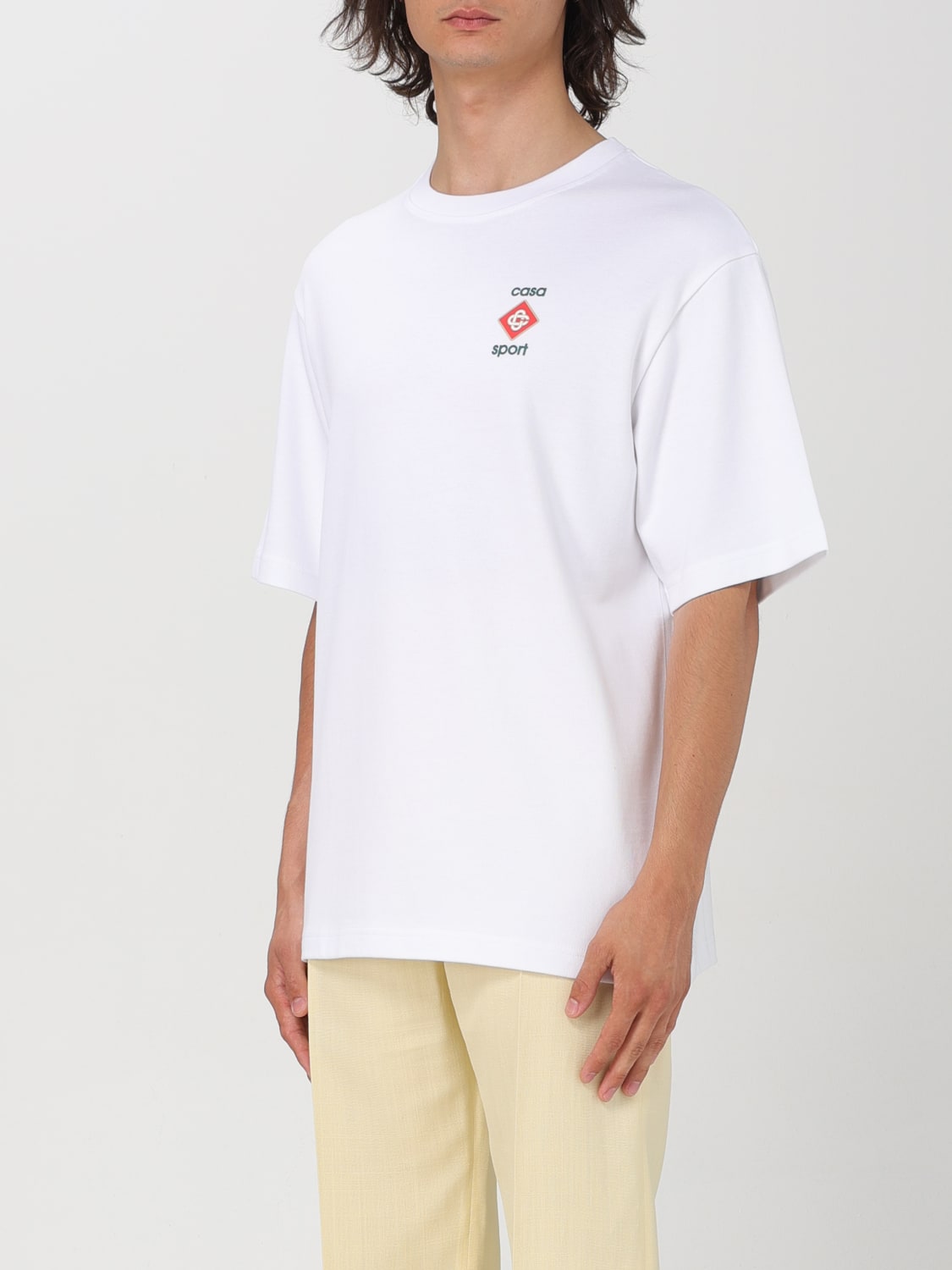 洗練された【Casablanca】 クルーネックTシャツ 24SS新作 Casablanca Casa Way グラフィック Tシャツ | ホワイト