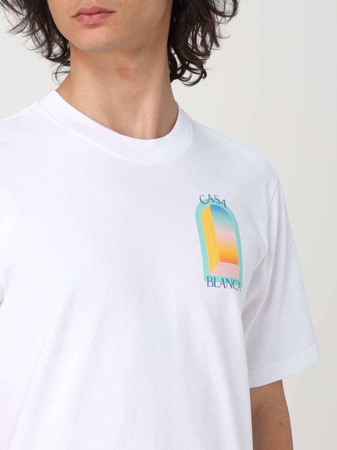 CASABLANCA: T-shirt men - White 1 | Casablanca t-shirt