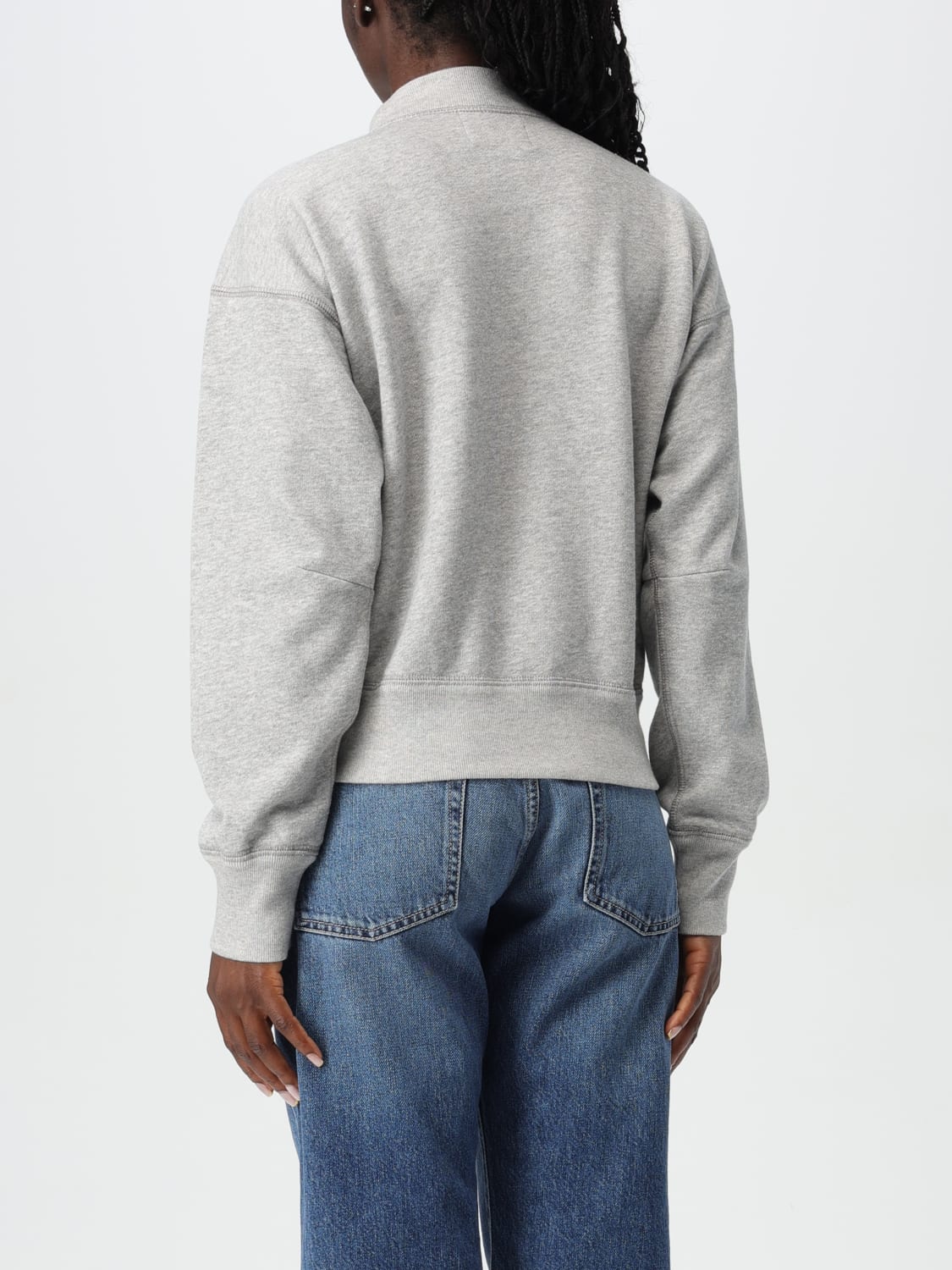 ISABEL MARANT ETOILE FELPA: Felpa con maxi logo Isabel Marant Etoile, Bianco - Img 2