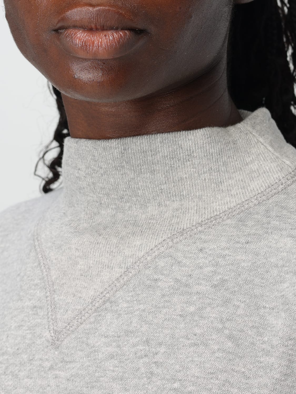 ISABEL MARANT ETOILE FELPA: Felpa con maxi logo Isabel Marant Etoile, Bianco - Img 3