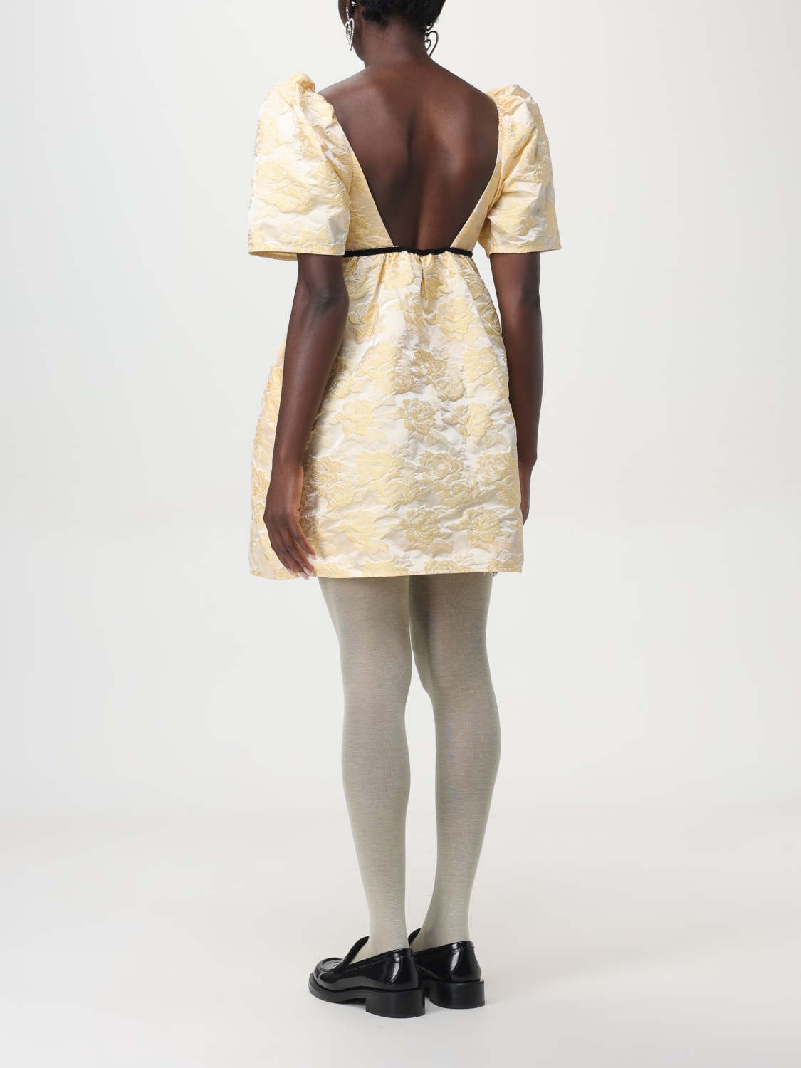 GANNI DRESS: Dress woman Ganni, Yellow - Img 2