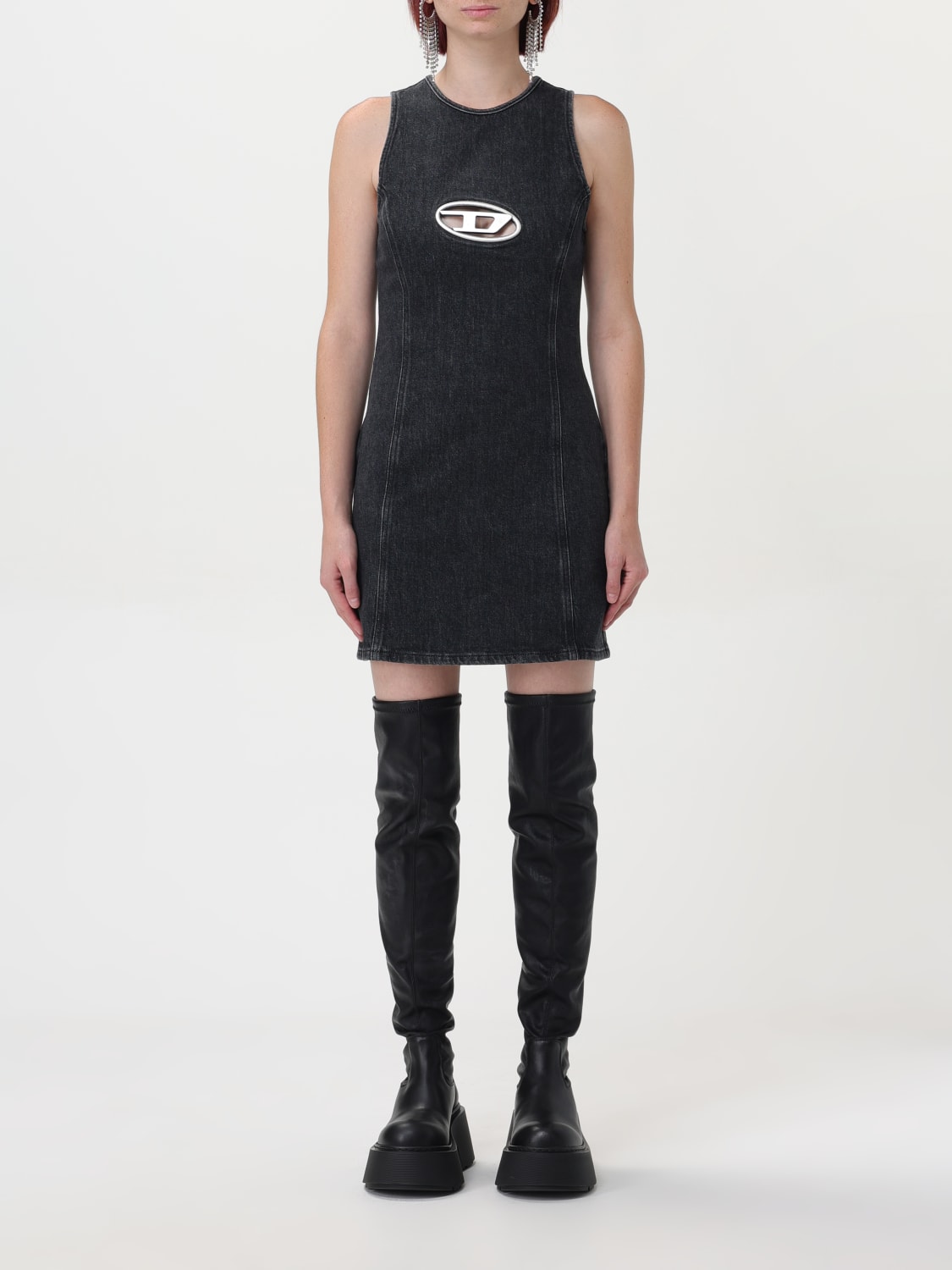 DIESEL DRESS: Dress woman Diesel, Black - Img 1