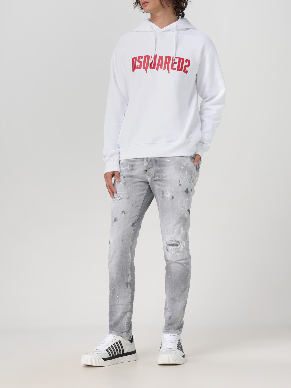 DSQUARED2 スウェットシャツ: スウェットシャツ メンズ Dsquared2, ホワイト - Img 2