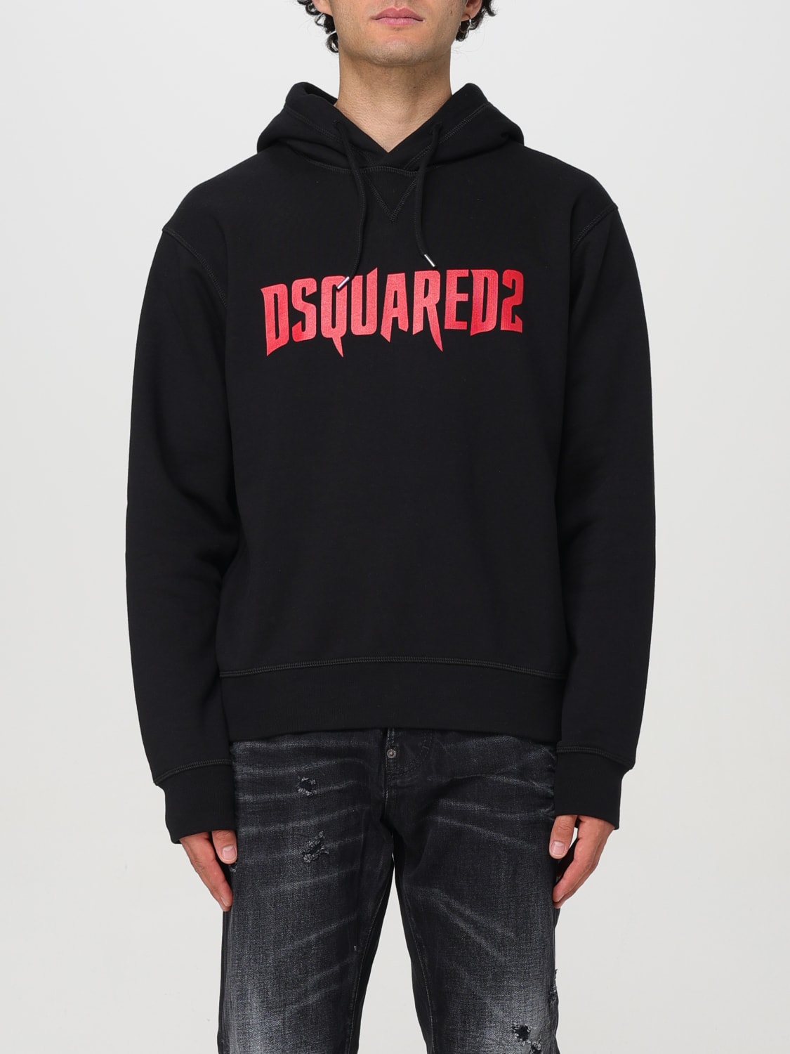 DSQUARED2 FELPA: Felpa con cappuccio Dsquared2, Nero - Img 1