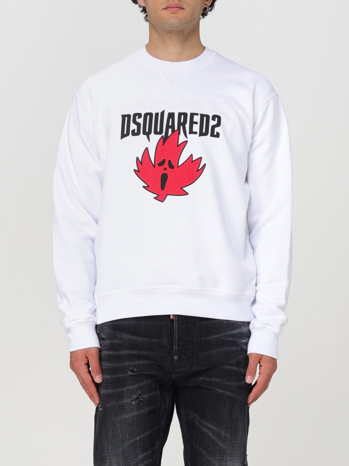 DSQUARED2 스웨트셔츠: 스웨트셔츠 남성 Dsquared2, 화이트 - Img 1