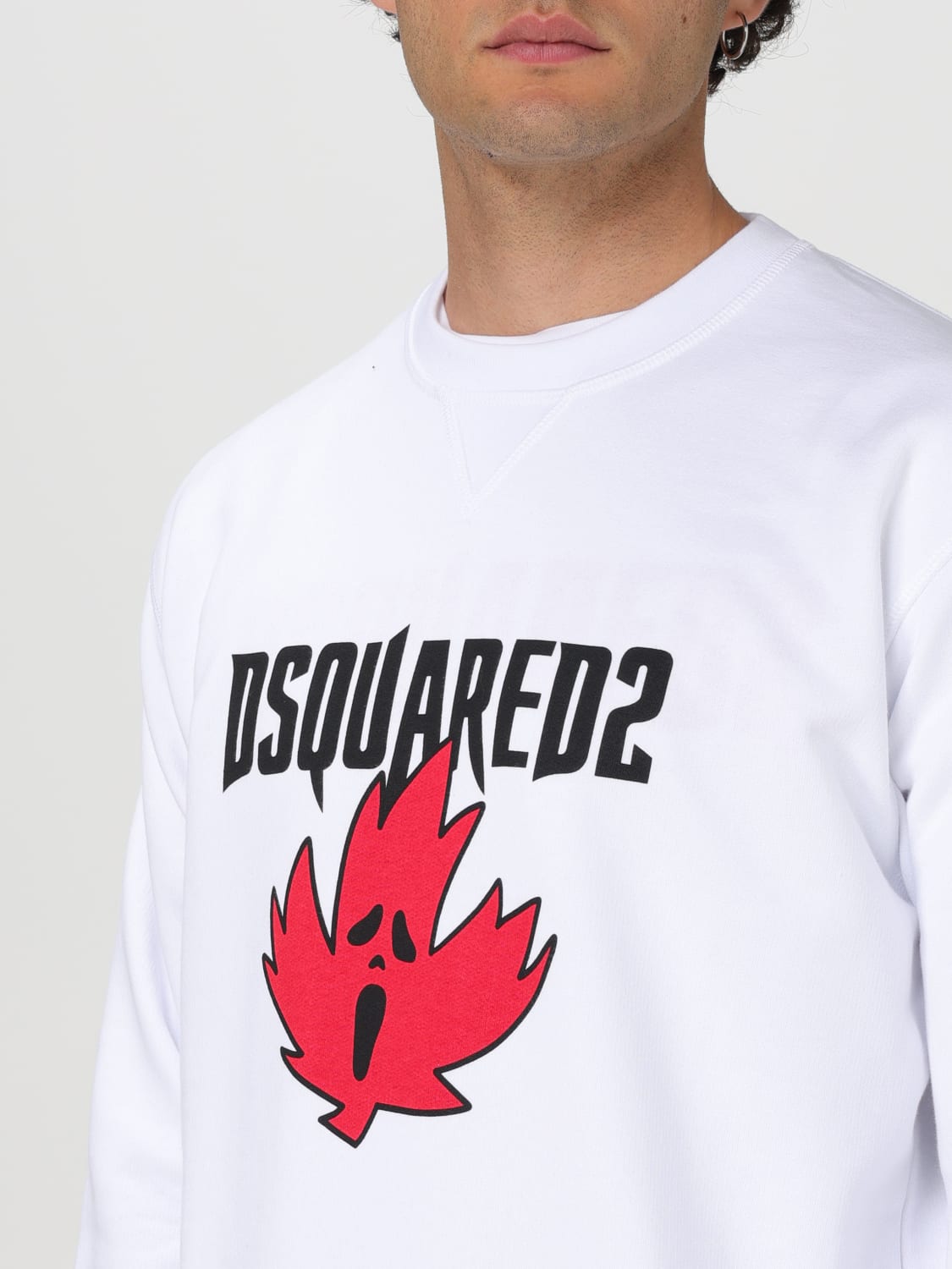 DSQUARED2 스웨트셔츠: 스웨트셔츠 남성 Dsquared2, 화이트 - Img 4