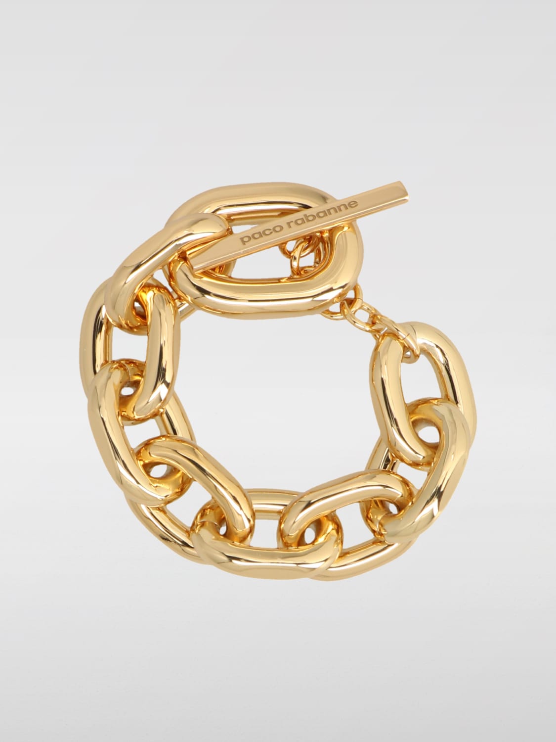 RABANNE GIOIELLI: Bracciale Gold XL Link Rabanne in ottone , Oro - Img 1