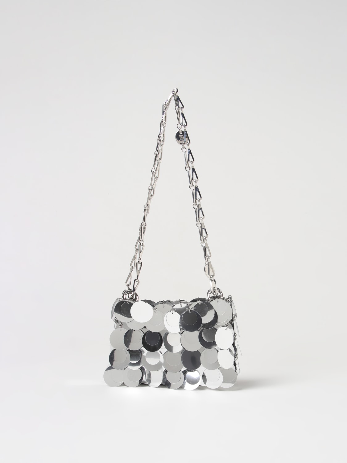 RABANNE MINI BAG: Shoulder bag woman Rabanne, Silver - Img 1