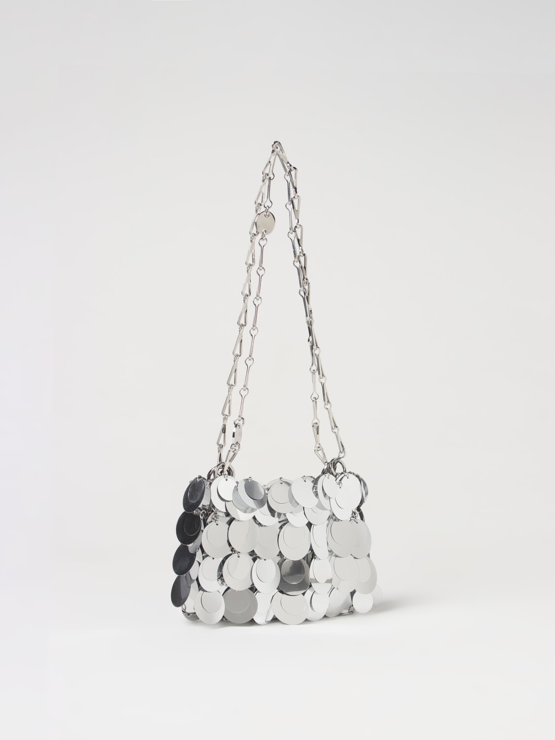 RABANNE MINI BAG: Shoulder bag woman Rabanne, Silver - Img 2