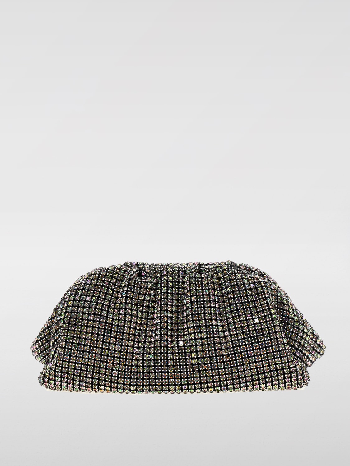 Giglio Clutch Rhinestone Chainmail Self-Portrait in maglia metallica con strass all over