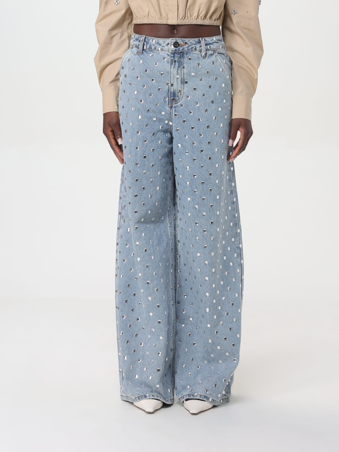 Giglio Jeans con strass all-over Self-Portrait