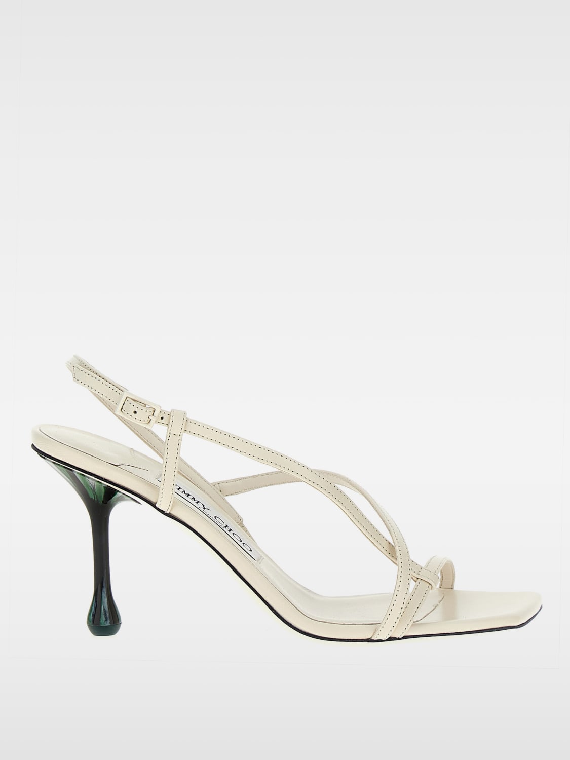 JIMMY CHOO SANDALIAS DE TACÓN: Sandalias planas mujer Jimmy Choo, Blanco - Img 1