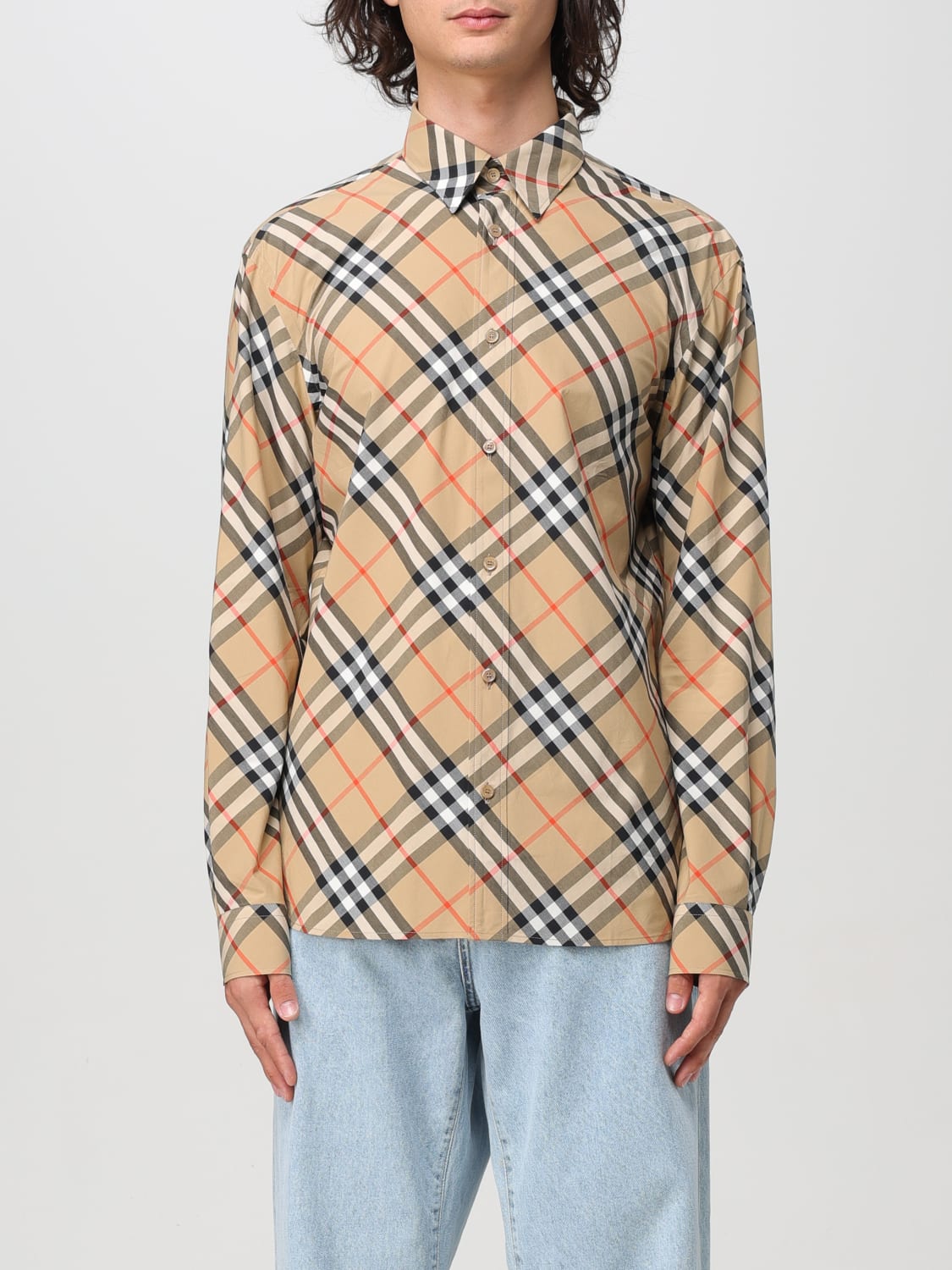 Giglio Camicia check Burberry in cotone