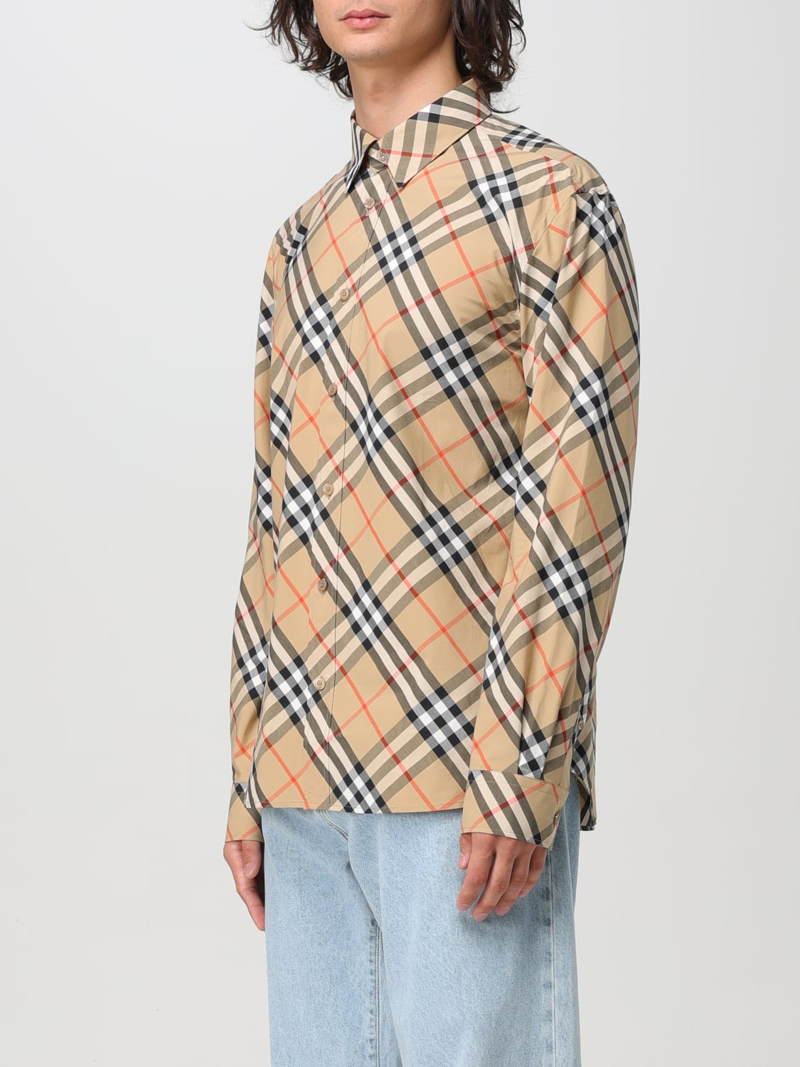 BURBERRY CAMICIA: Camicia check Burberry in cotone, Sabbia - Img 4