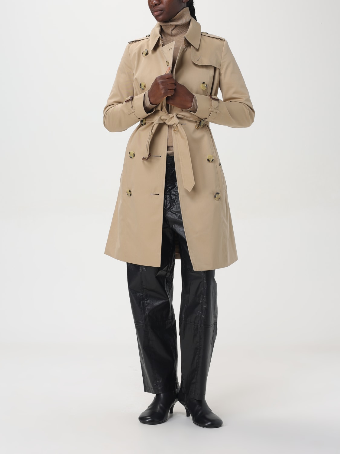 BURBERRY TRENCH COAT: Trench coat woman Burberry, Beige - Img 2