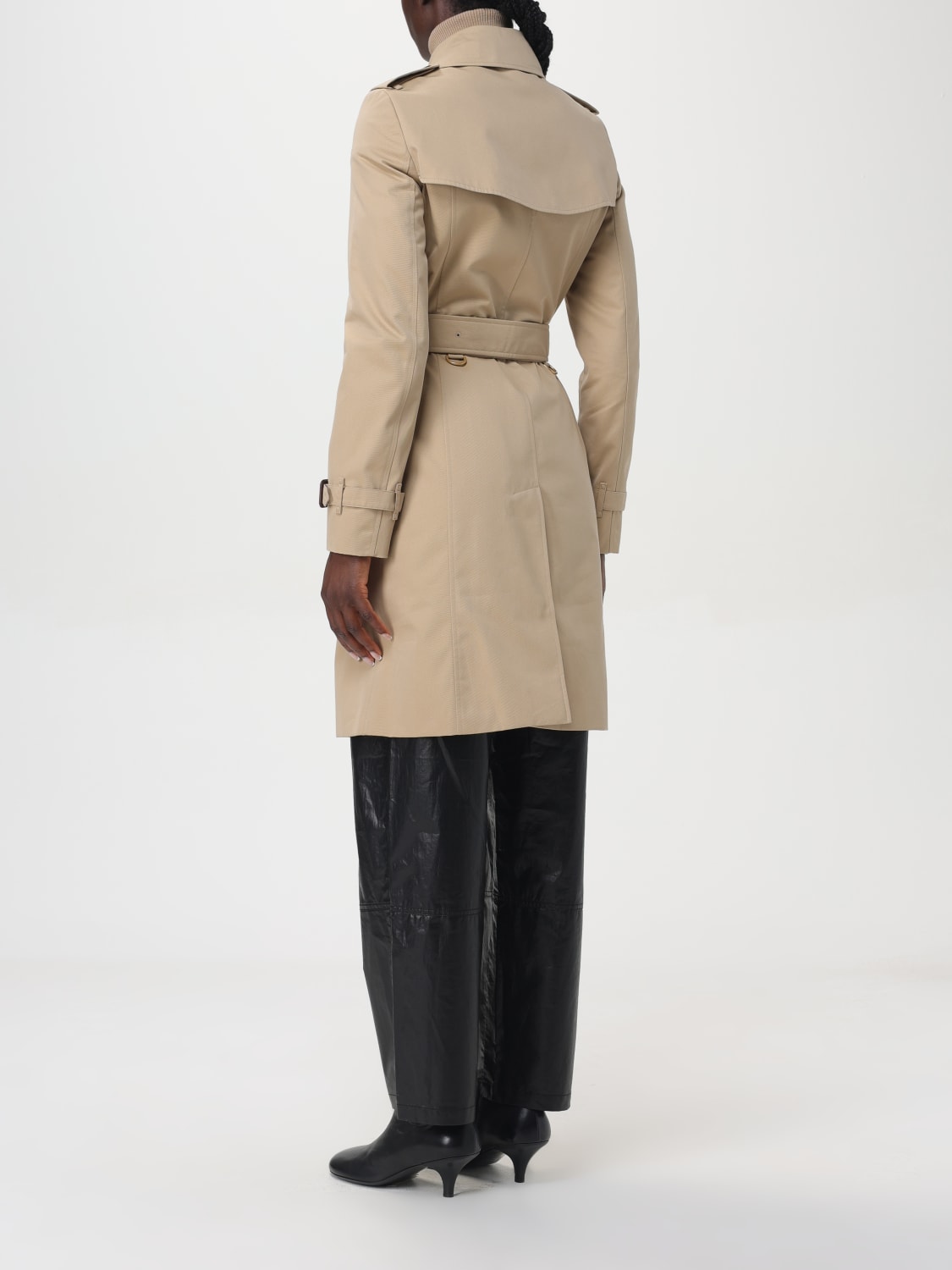 BURBERRY TRENCH COAT: Trench coat woman Burberry, Beige - Img 3