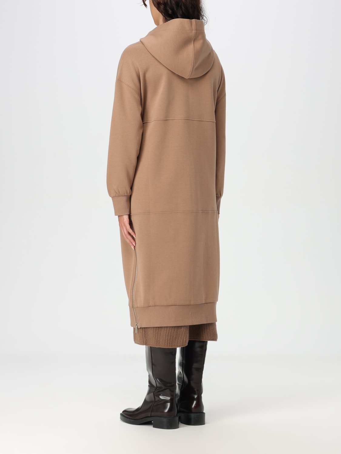 'S MAX MARA FELPA: Felpa lunga con cappuccio 's Max Mara, Cammello - Img 2