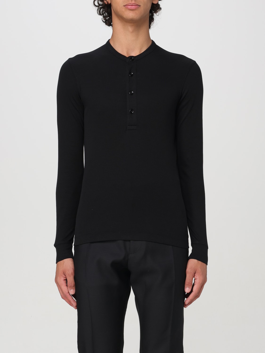 Giglio T-shirt Tom Ford in misto lyocell a costine